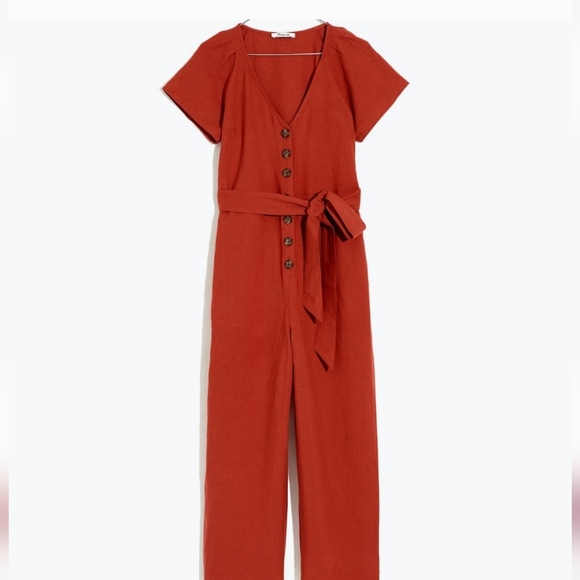 Madewell Burnt Orange Jumpsuit - Picture 6 of 7
